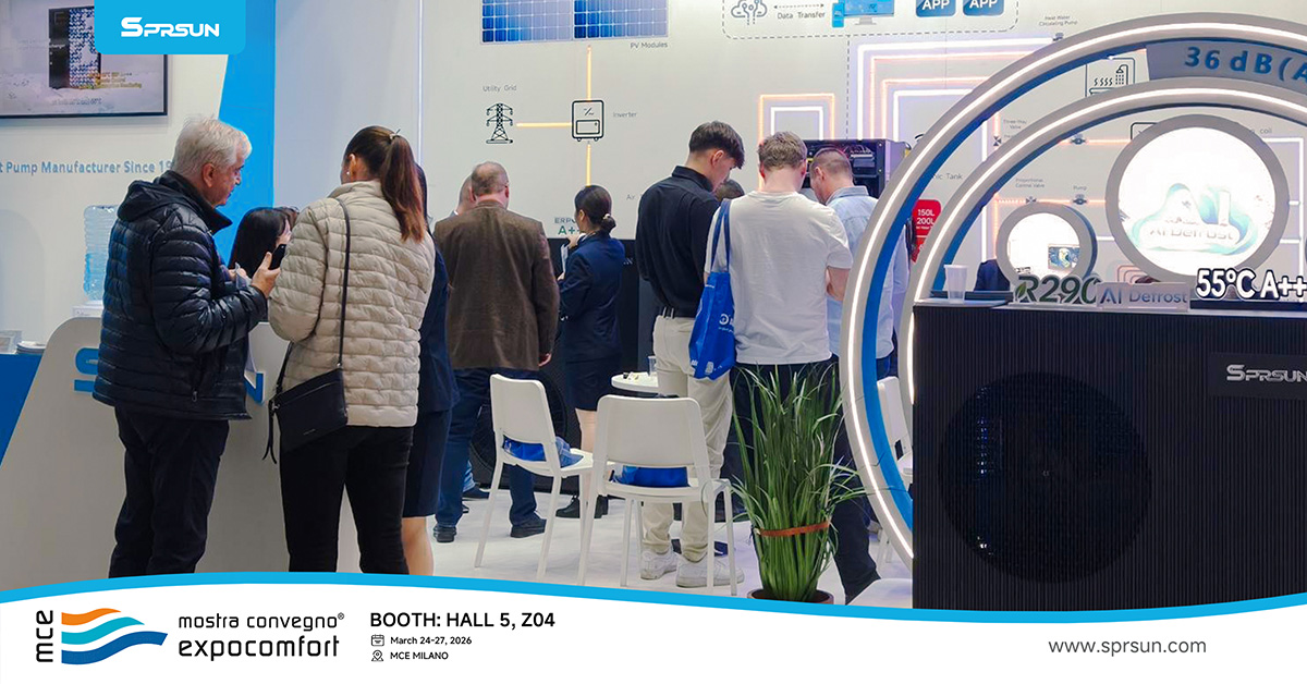 SPRSUN, MCE 2026 Milan'da: Yeni R290 Isı Pompaları ve Havuz Isı Pompalarıyla Parlıyor