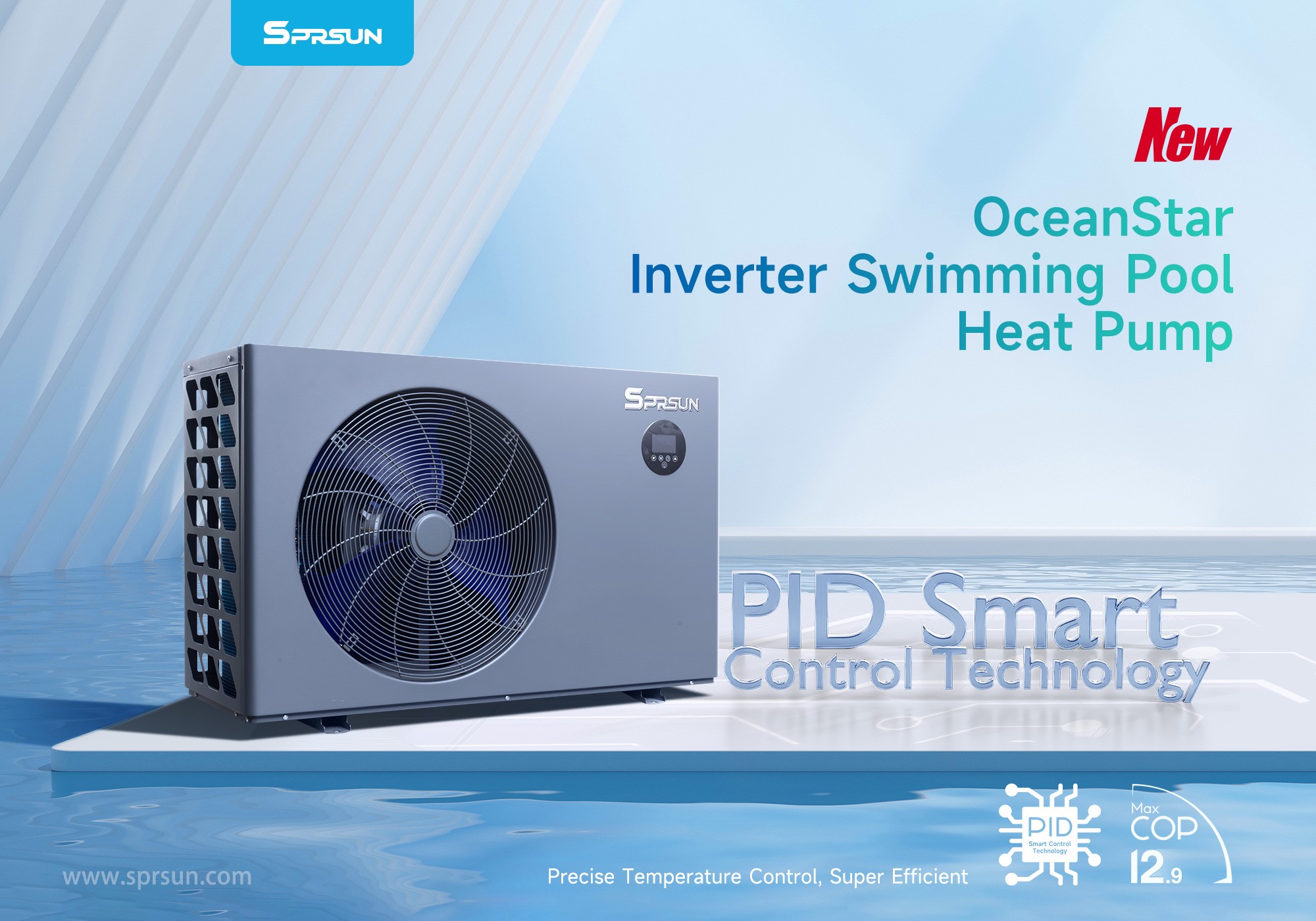 Reimagine Pool Comfort: SPRSUN Launches the Innovative OceanStar Pool Heat Pump!